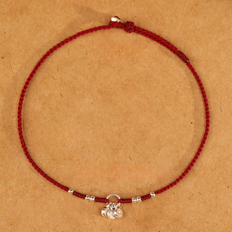 Buddha Stones Handcrafted 925 Sterling Silver Copper Coins Design Protection Strength Ultra-Thin Bracelet Anklet - image 5