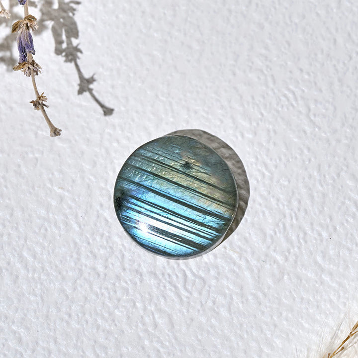 Buddha Stones Natural Round Labradorite Healing Figurine Decoration - image 7