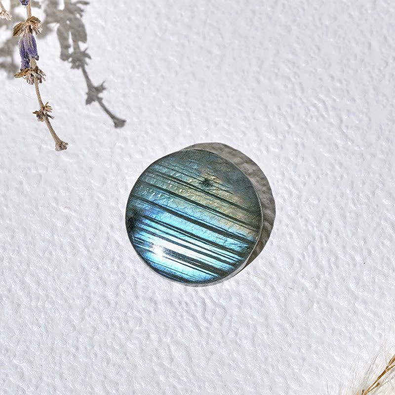 Buddha Stones Natural Round Labradorite Healing Figurine Decoration - image 7