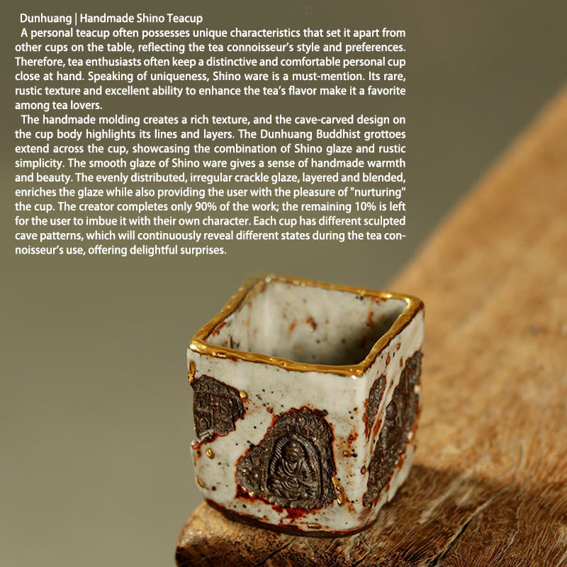 Buddha Stones Hand-painted Dunhuang Buddha Shino Ceramic Teacup Kung Fu Tea Cup - image 4