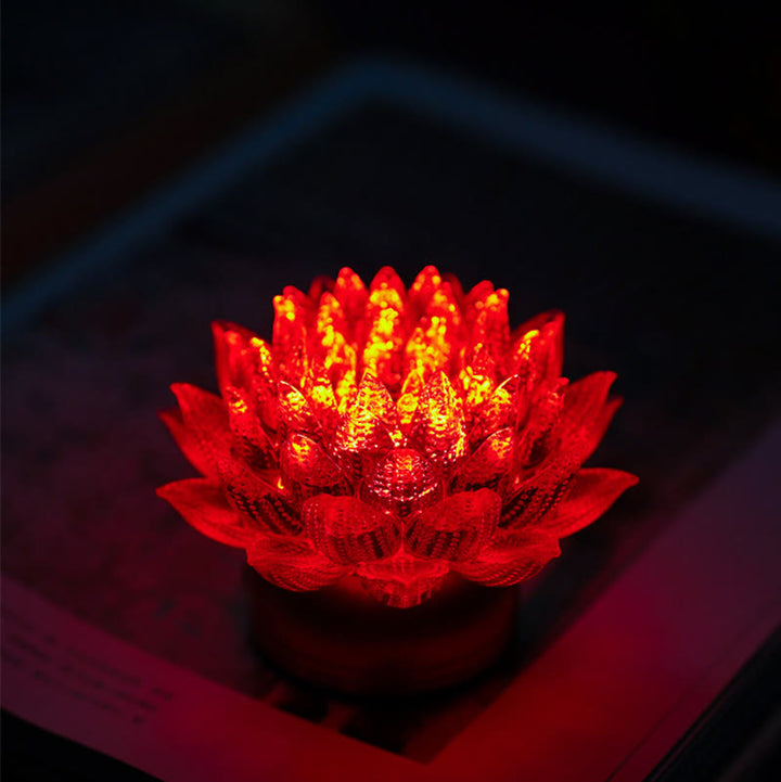 Buddha Stones Lotus Liuli Glass Copper Brass New Beginning Home Decoration - image 7