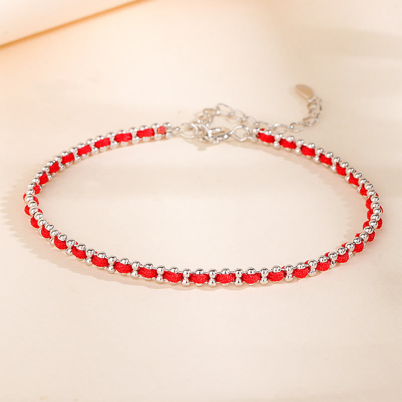 Buddha Stones 925 Sterling Silver Keep Away Evil Spirits Bracelet - Silvery Chain(Wrist Circumference: 13-18cm) - image 3