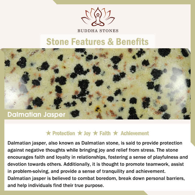 Buddha Stones "Wishing Harmony and Trust" 222 Angel Number Natural Dalmatian Jasper Key Chain Hanging Decoration Includes Gift Message Card - image 7