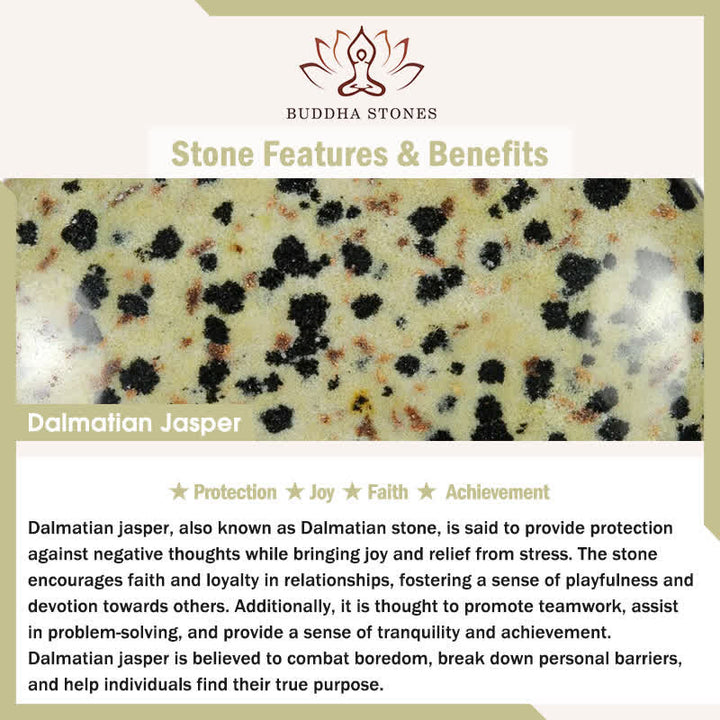 Buddha Stones "Wishing Harmony and Trust" 222 Angel Number Natural Dalmatian Jasper Key Chain Hanging Decoration Includes Gift Message Card - image 7