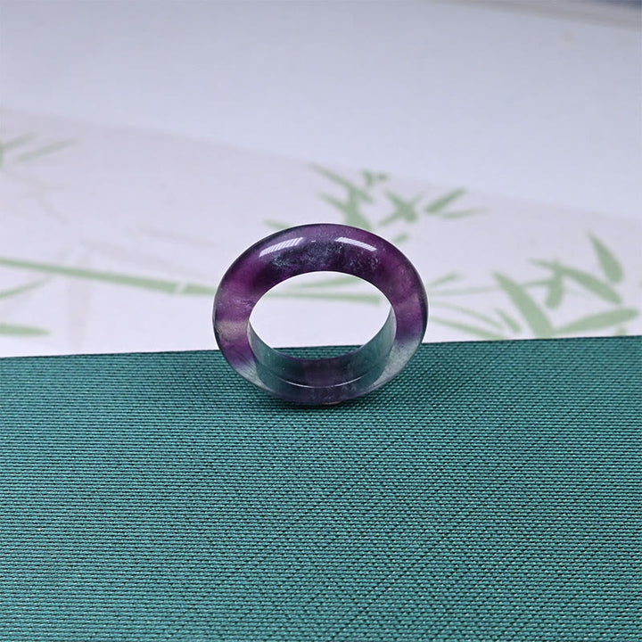 Buddha Stones Natural Fluorite Protection Ring - image 2