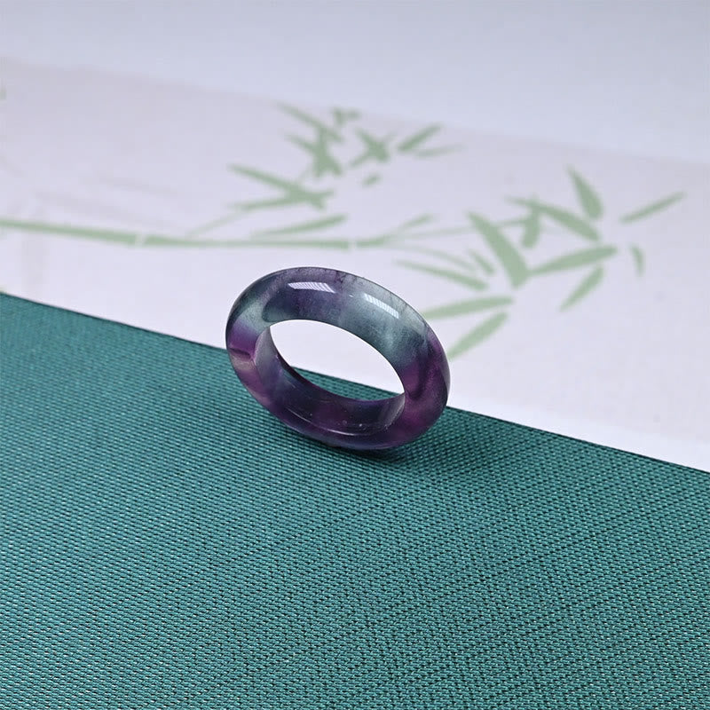 Buddha Stones Natural Fluorite Protection Ring - image 4