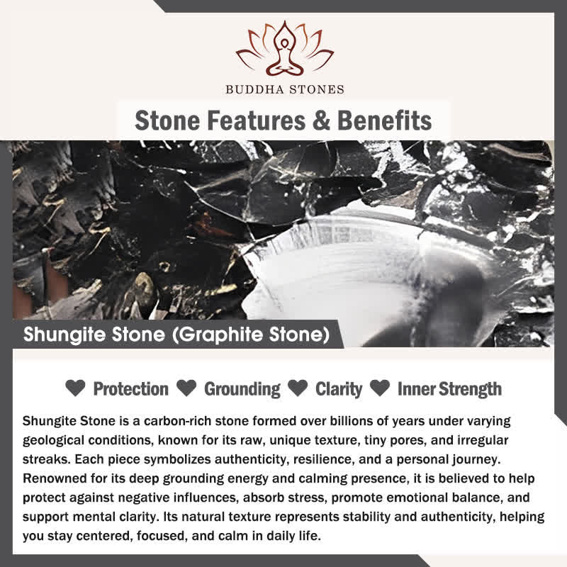 Buddha Stones Carved Dragon Pattern Authentic Shungite Stone Inner Strength Necklace Pendant - image 6