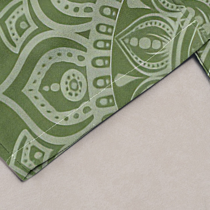 Buddha Stones Pure Cotton Mandala Pattern Women's Elastic Waist Pants With Pockets - image 7