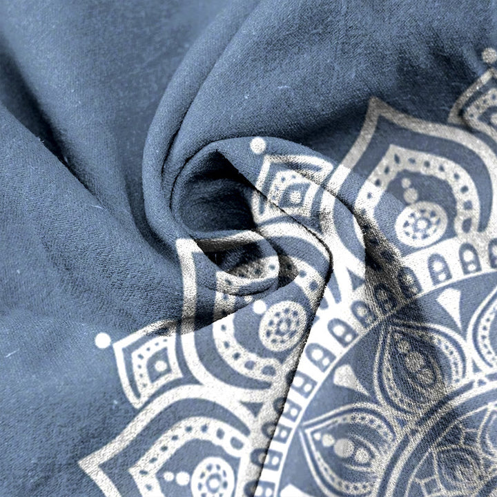 Buddha Stones Pure Cotton Mandala Pattern Women's Elastic Waist Pants With Pockets - image 5