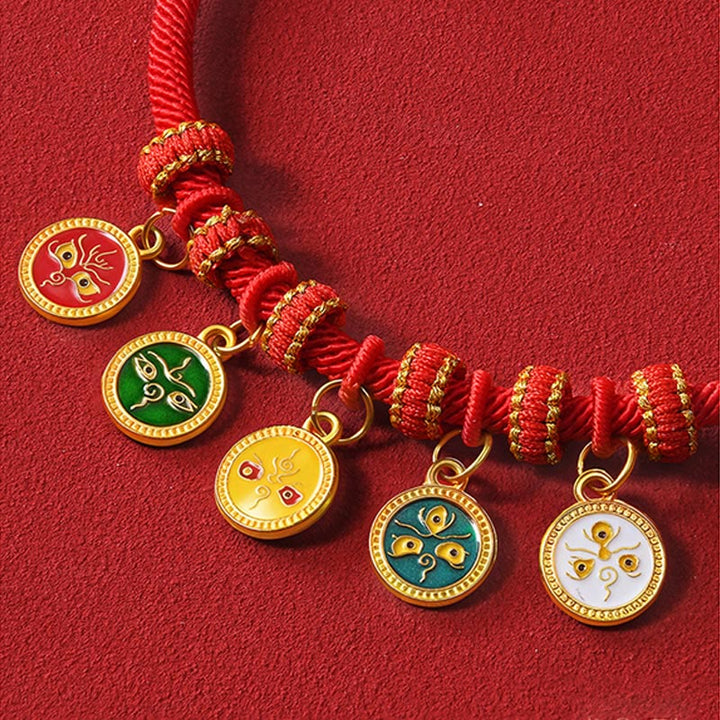 Buddha Stones Red String Bead Compass Gourd Protection Adjustable Cats Dogs Pet Collar - image 14