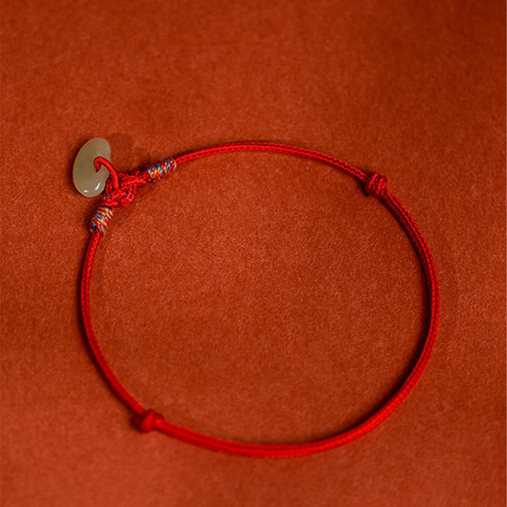 Buddha Stones Red String Plaited Jade Protection Adjustable Cats Dogs Pet Collar - image 3
