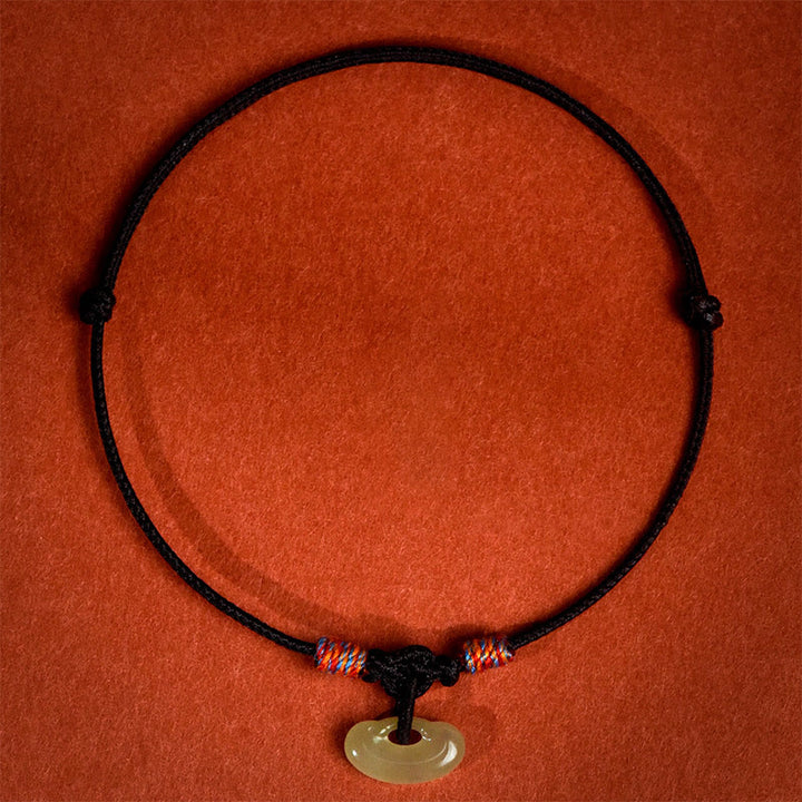 Buddha Stones Red String Plaited Jade Protection Adjustable Cats Dogs Pet Collar - Black - 50-65cm - image 16