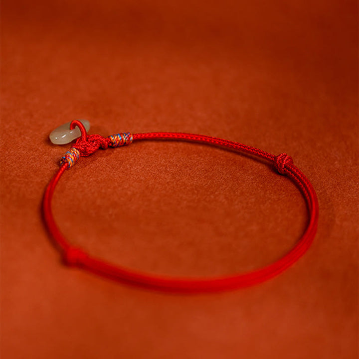 Buddha Stones Red String Plaited Jade Protection Adjustable Cats Dogs Pet Collar - image 9