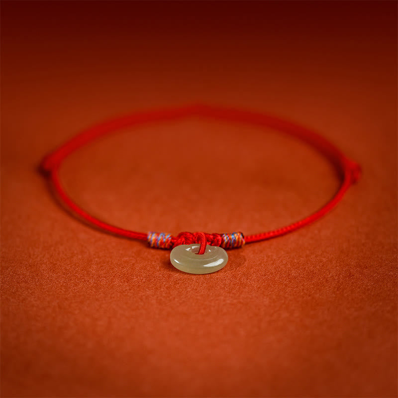 Buddha Stones Red String Plaited Jade Protection Adjustable Cats Dogs Pet Collar - image 4