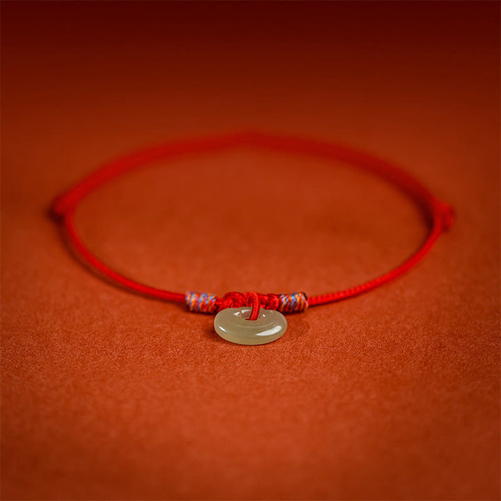Buddha Stones Red String Plaited Jade Protection Adjustable Cats Dogs Pet Collar - image 4