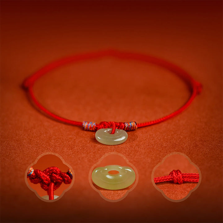 Buddha Stones Red String Plaited Jade Protection Adjustable Cats Dogs Pet Collar - image 10