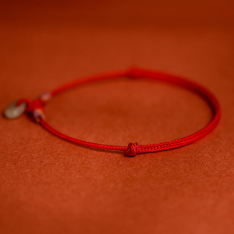 Buddha Stones Red String Plaited Jade Protection Adjustable Cats Dogs Pet Collar - image 8