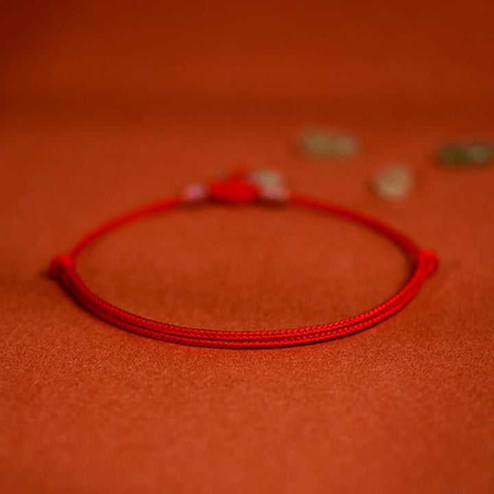 Buddha Stones Red String Plaited Jade Protection Adjustable Cats Dogs Pet Collar - image 11