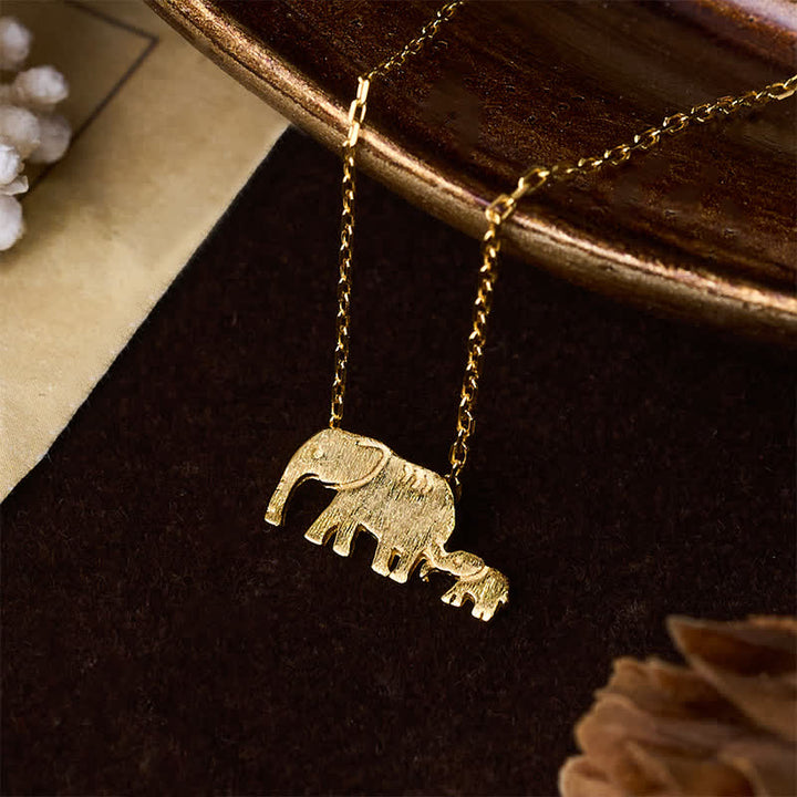 Buddha Stones "FOR DEAREST MOTHER" Elephant 925 Sterling Silver Necklace Pendants Includes Gift Message Card - image 1
