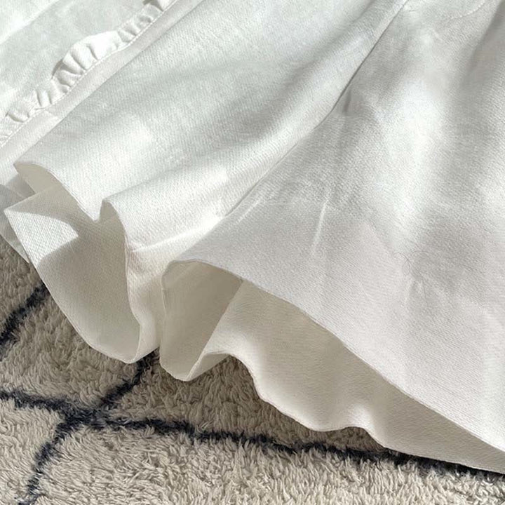 Buddha Stones Summer Drawstring Ruffle Elastic Waist Women's Shorts With Pockets - image 22