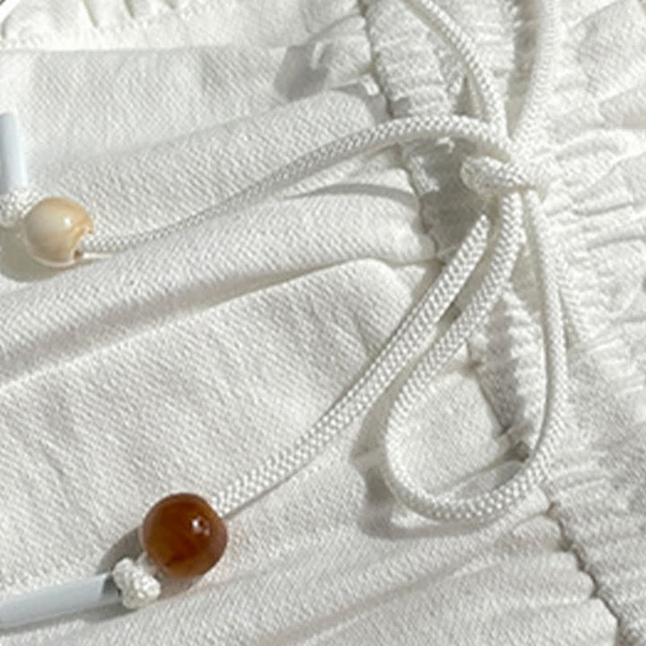 Buddha Stones Summer Drawstring Ruffle Elastic Waist Women's Shorts With Pockets - image 18