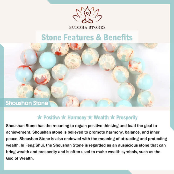 Buddha Stones Shoushan Stone Pearl Beaded Hoop Positive Earrings - image 5