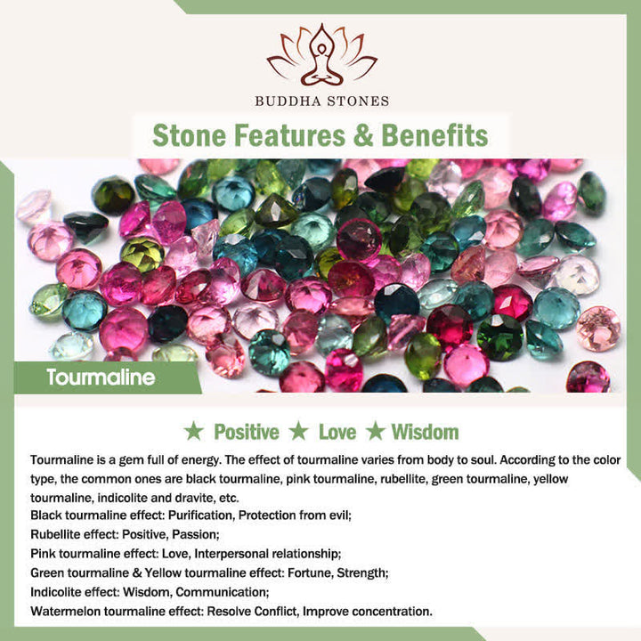Buddha Stones Tourmaline Butterfly Pendant Transformation Three Layer Faceted Faceted Bracelet - image 5