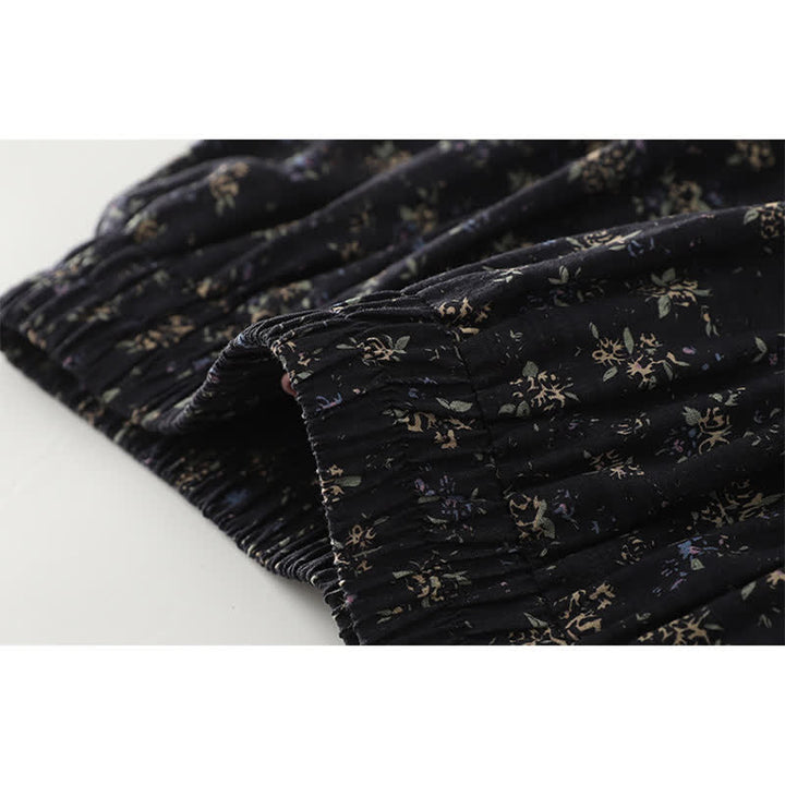 Buddha Stones Floral Elastic Waist Ruffle Hem Women's Skirt - image 6