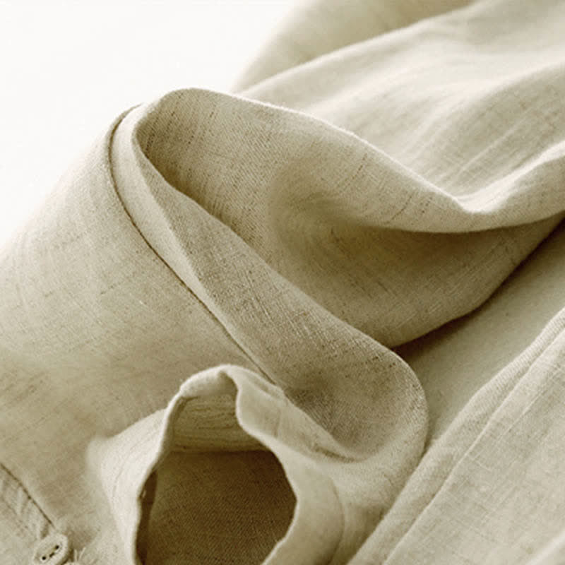 Buddha Stones Summer Linen Women's Tapered Pants With Pockets - image 15