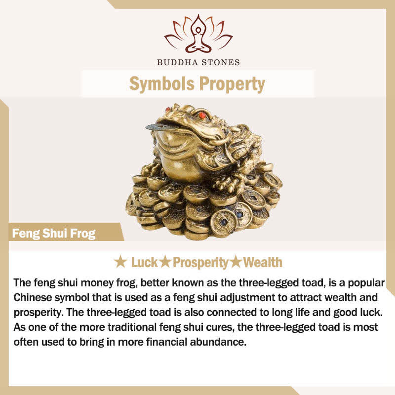 Buddha Stones Brass Three Legged Money Frog Wealth & Fortune Symbol - image 5