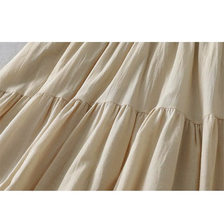 Buddha Stones Summer Boho Hollow Hem Design Solid Women's Skirts - image 13