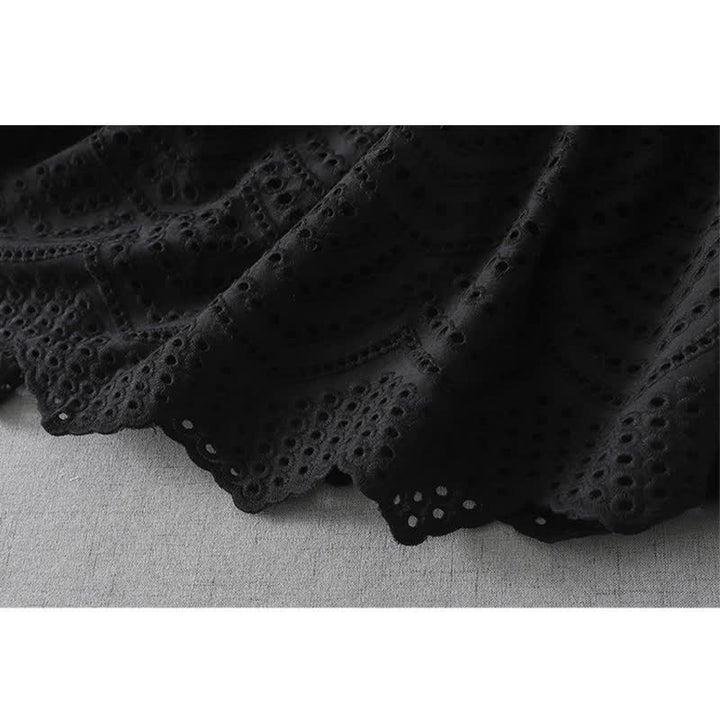 Buddha Stones Summer Boho Hollow Hem Design Solid Women's Skirts - image 19