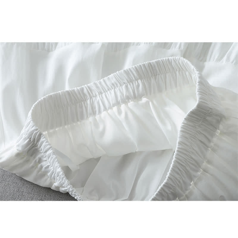 Buddha Stones Summer Boho Hollow Hem Design Solid Women's Skirts - image 3