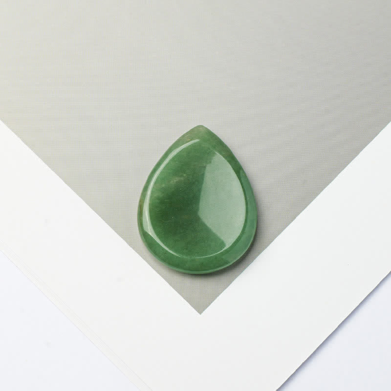 Buddha Stones Teardrop Shape Worry Stone Protection Crystal Decor 45*35*8mm - Green Aventurine - 45*35*8mm - image 24