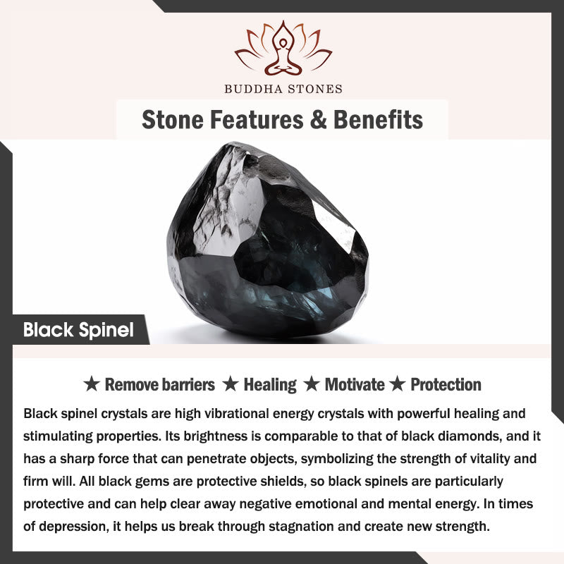 Buddha Stones Black Spinel Turquoise Beads Strength Necklace - image 3