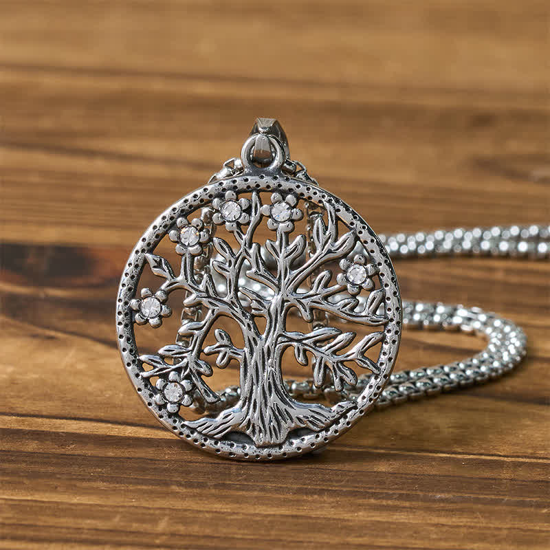Buddha Stones The Tree Of Life Titanium Steel Creation Necklace Pendant - image 7