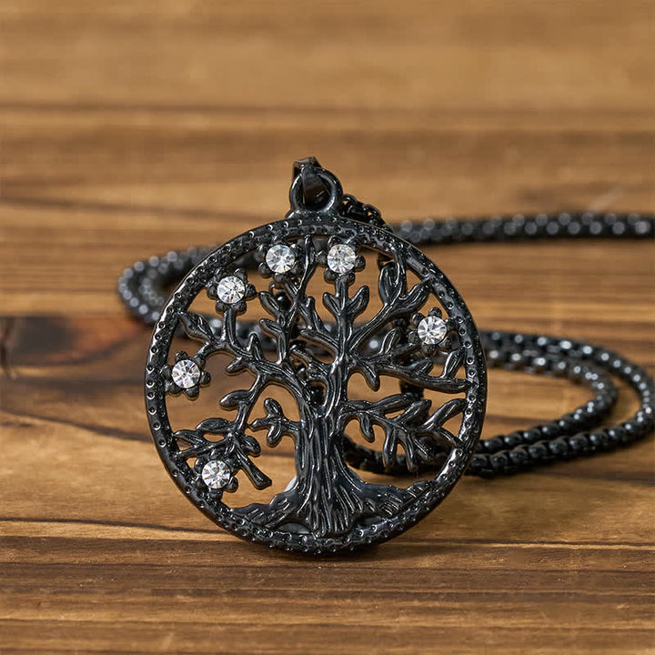 Buddha Stones The Tree Of Life Titanium Steel Creation Necklace Pendant - image 19