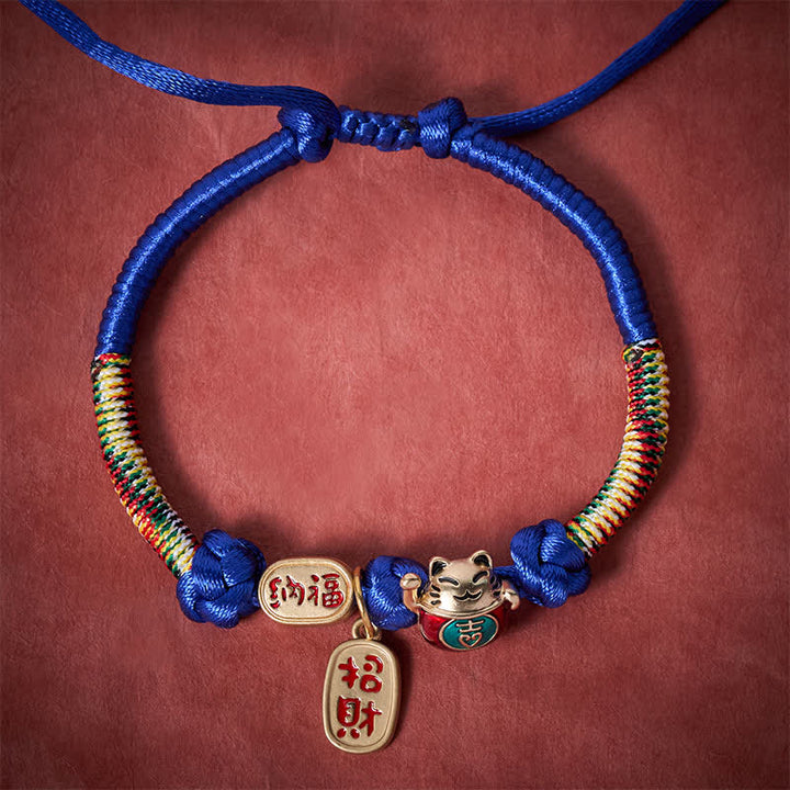 Buddha Stones Red String Plaited Auspicious Fu Character Protection Adjustable Cats Pet Collar - image 10