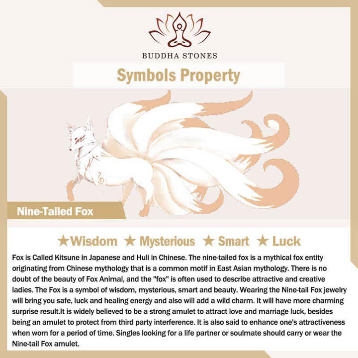 Buddha Stones Jade Nine-Tail Fox Luck Relief Carved Pendant Necklace - image 6
