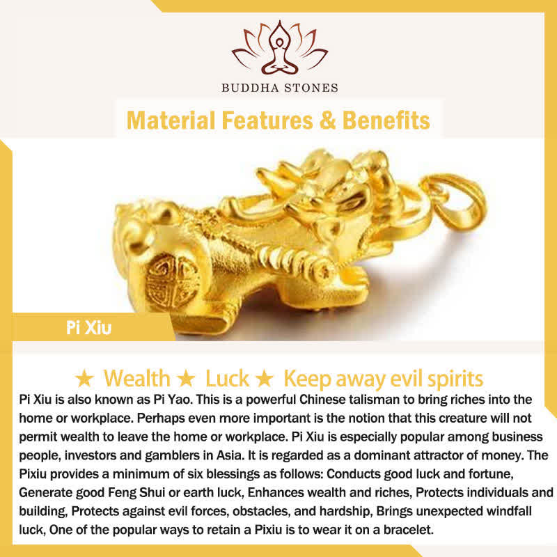 Buddha Stones Black Gold Pi Xiu Om Mani Padme Hum Wealth Round Bead Bracelet - image 5