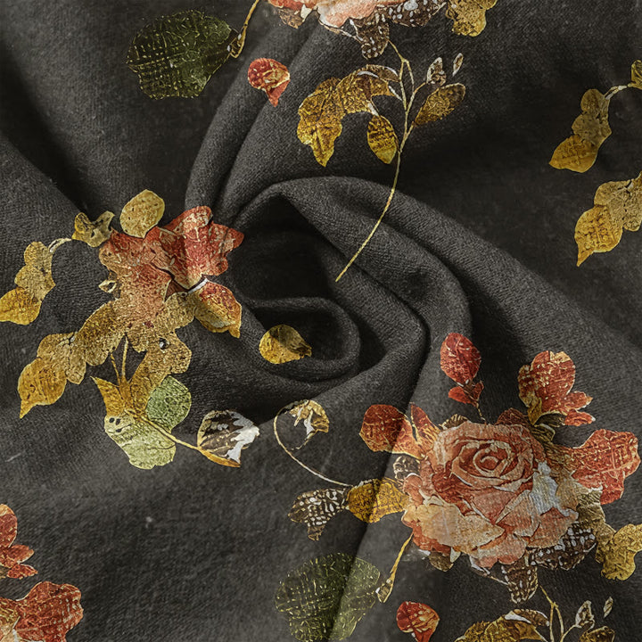 Buddha Stones Pure Cotton Vintage Rose Garden Pattern Men's Short Sleeve Half Button Shirt - image 4