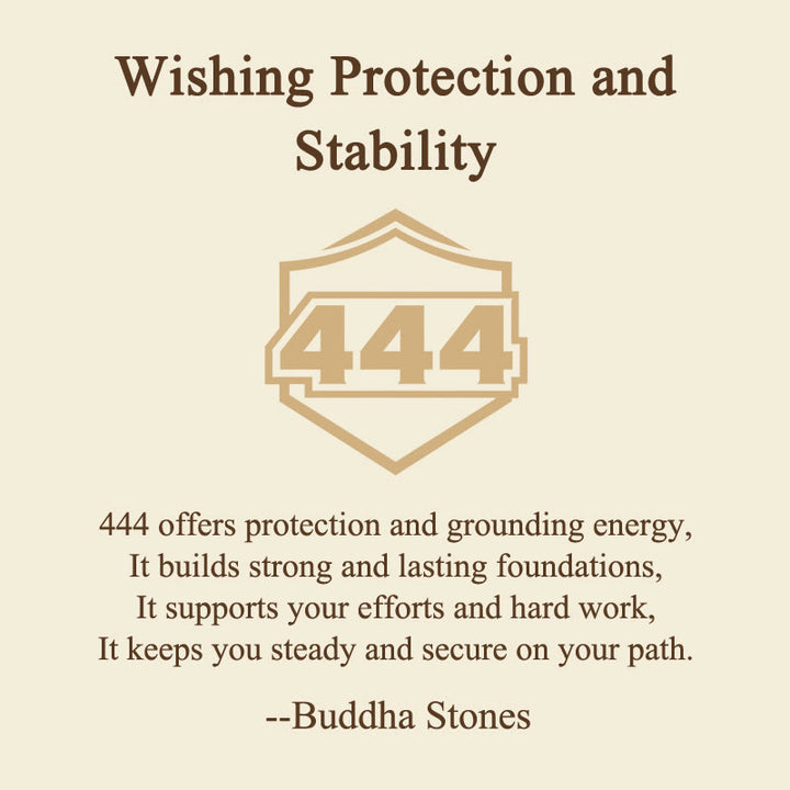 Buddha Stones "Wishing Protection and Stability" 444 Angel Number Natural Green Aventurine Key Chain Hanging Decoration Includes Gift Message Card - image 2