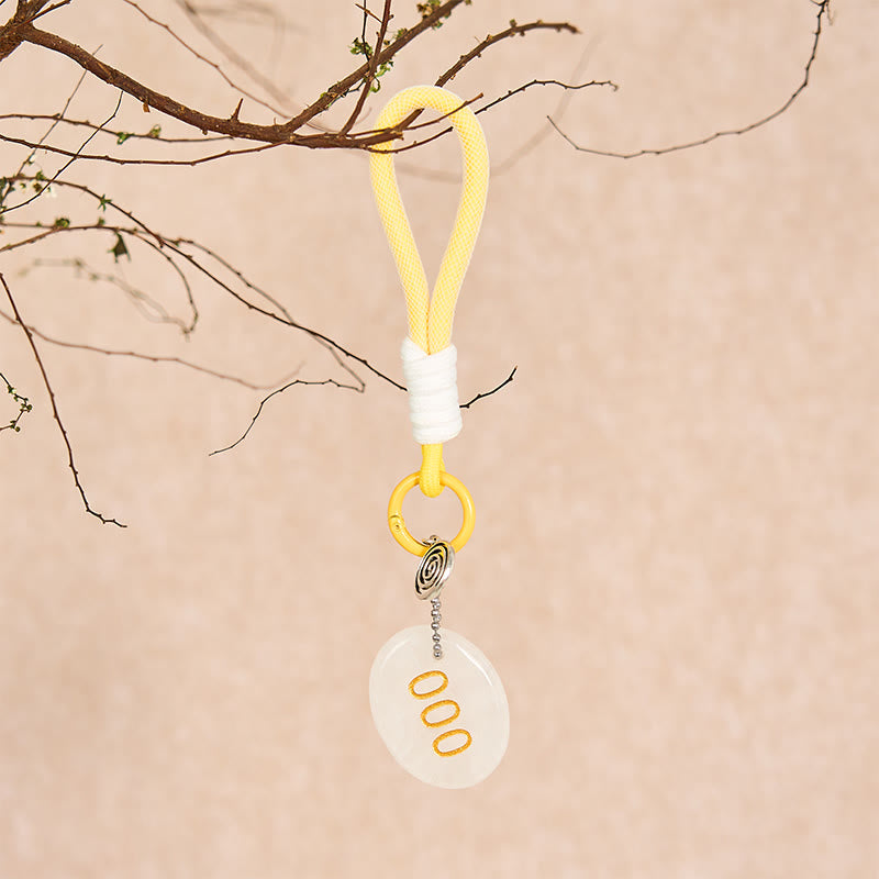 Buddha Stones "Infinite Possibilities Begin" 000 Angel Number Natural Clear Quartz Key Chain Hanging Decoration Includes Gift Message Card - image 5