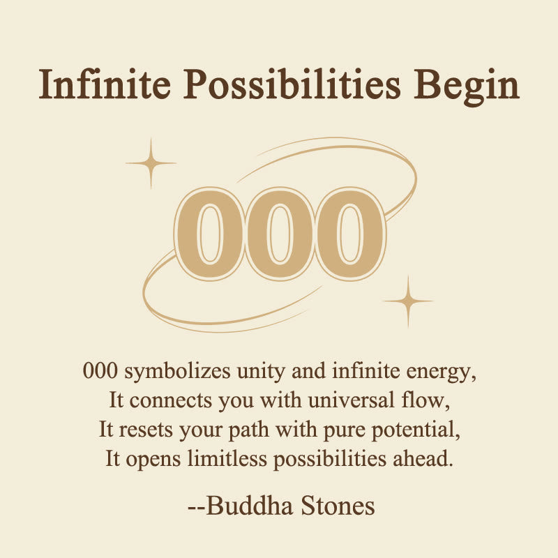 Buddha Stones "Infinite Possibilities Begin" 000 Angel Number Natural Clear Quartz Key Chain Hanging Decoration Includes Gift Message Card - image 2