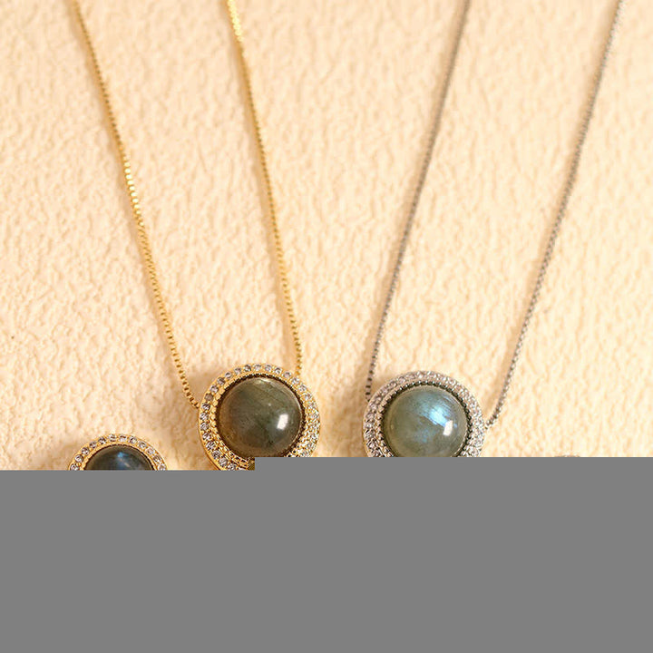 Buddha Stones Natural Rose Quartz Multiple Crystal Bead Inlay Healing Necklace - Natural Black Glitter Stone(Color May Vary) - 10mm Bead Silvery Chain - image 15