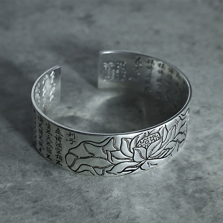 Buddha Stones Tibetan Lotus White Copper Luck Bracelet - image 6