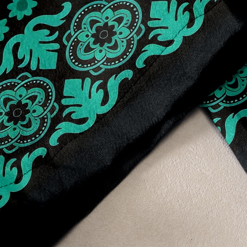 Buddha Stones Pure Cotton Mandala Pattern Women's Elastic Waist Pants With Pockets - image 2