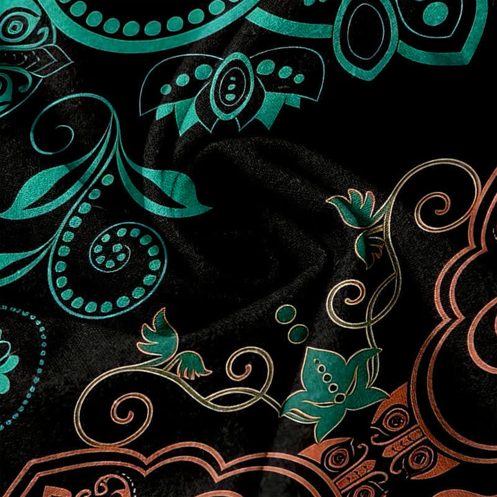 Buddha Stones Pure Cotton Mandala Pattern Women's Elastic Waist Pants With Pockets - image 3