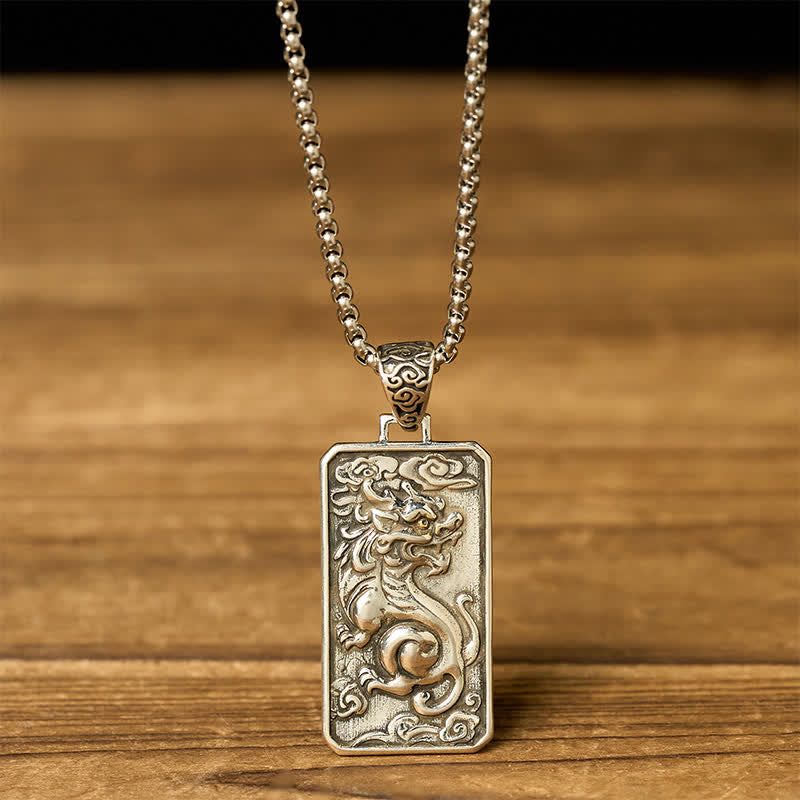 Buddha Stones Copper PiXiu Chain Wealth Necklace Pendant - image 1