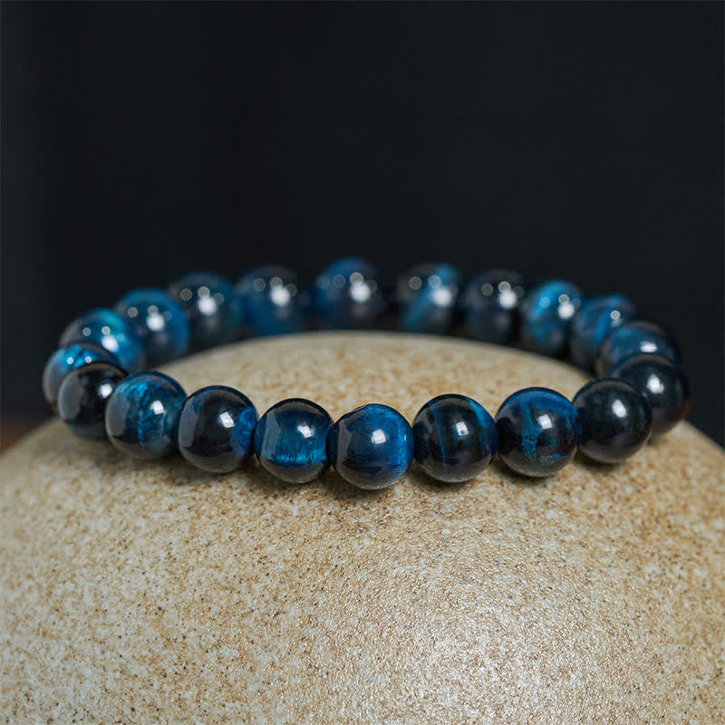 Buddha Stones Natural Blue Tiger's Eye Bead Protection Bracelet - image 1
